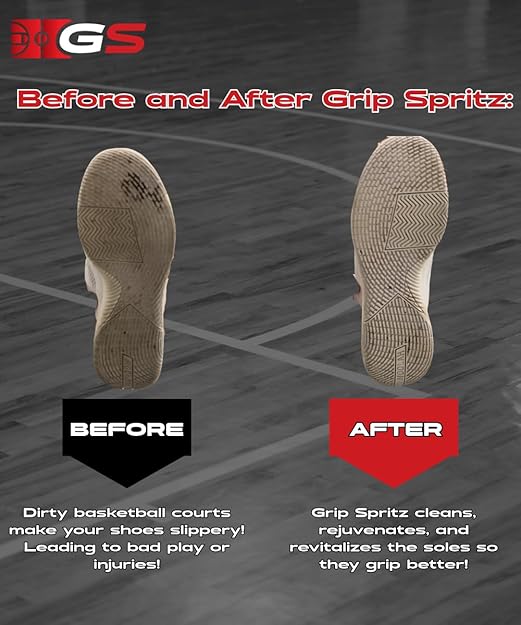 Grip Spritz - Basketball and Volleyball Shoe Grip Spray - Single Season Bottle - Game Long Shoe Traction in All Your Games and Practices