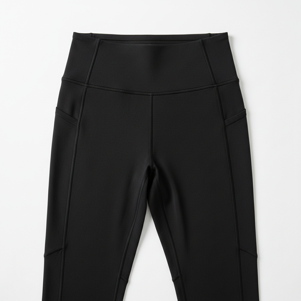 Women's high-waist workout leggings on white background